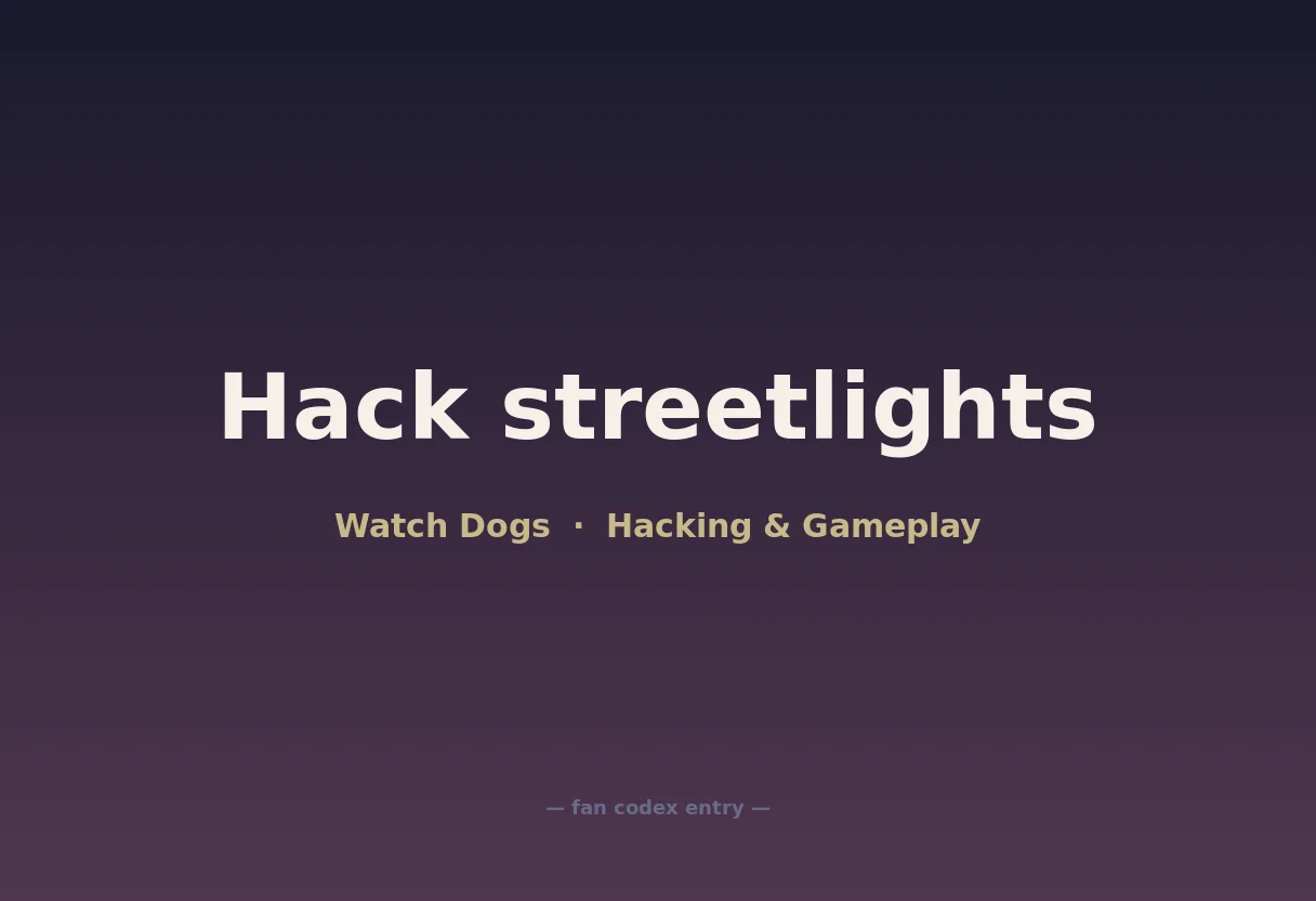 Hack streetlights