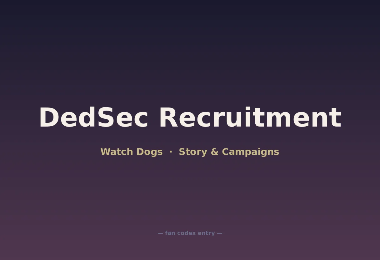 DedSec Recruitment